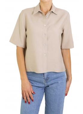 Camicia in viscosa tinta unita